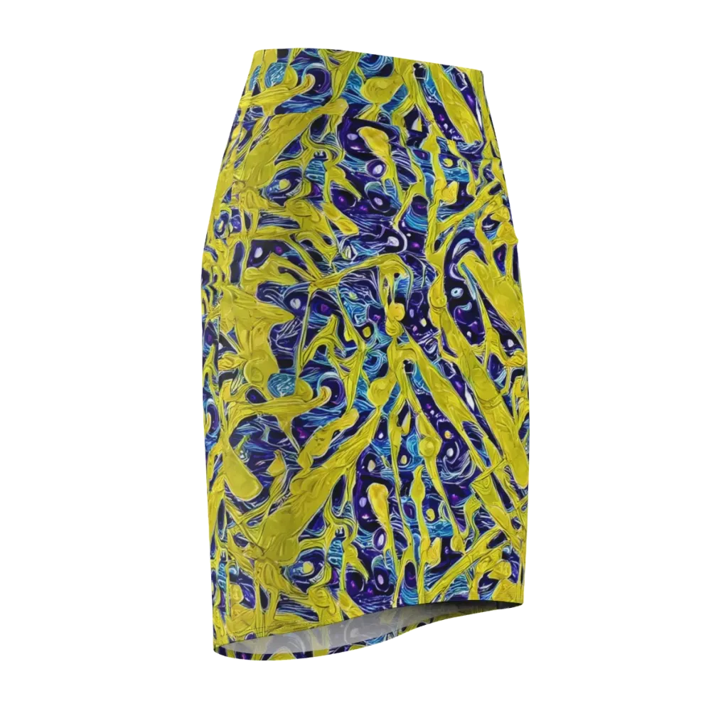 Liquid Sun on Pencil Skirt — Front Side