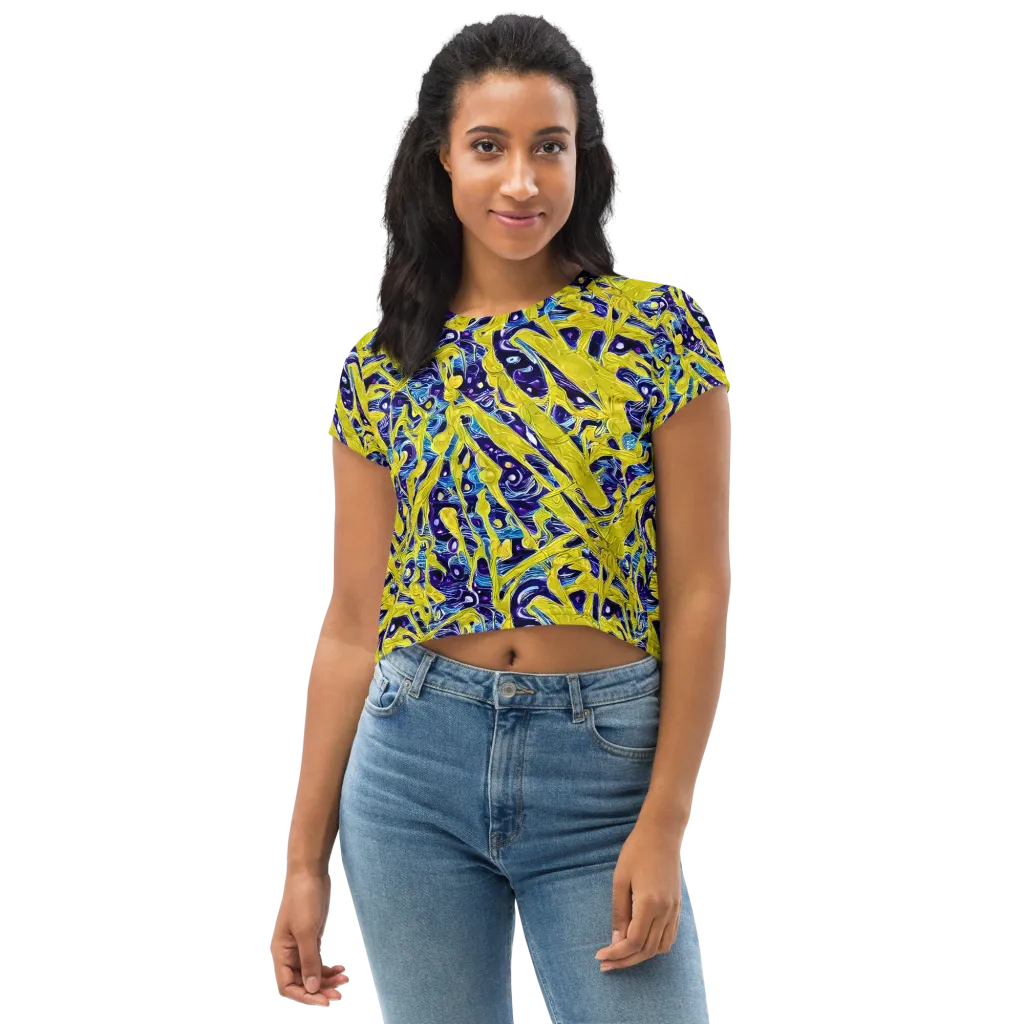 Liquid Sun on Crop Tee — Front