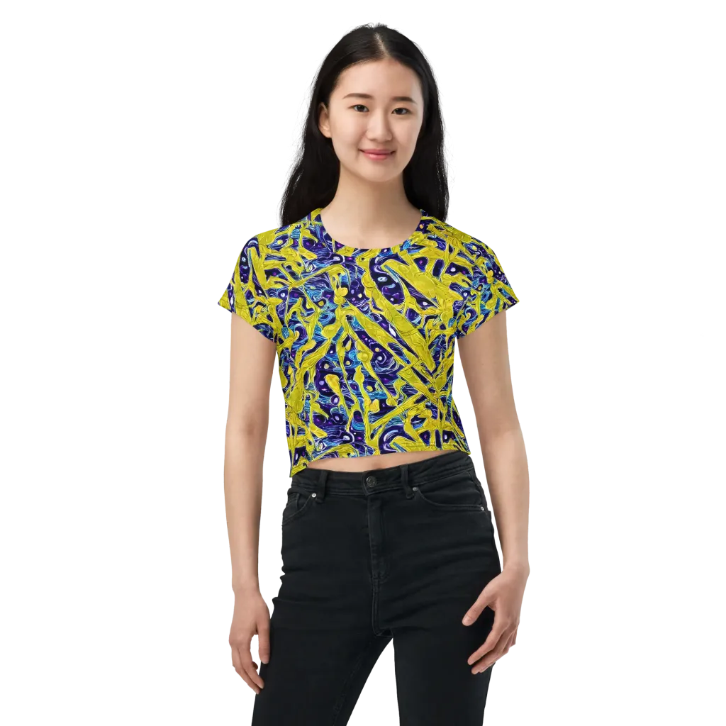 Liquid Sun on Crop Tee — Front