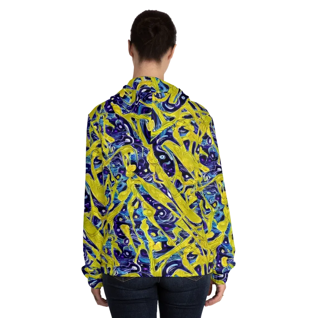 Liquid Sun on Women's Full-Zip Hoodie — Back On Person