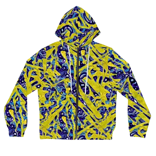 Liquid Sun on a Women's Full-Zip Hoodie