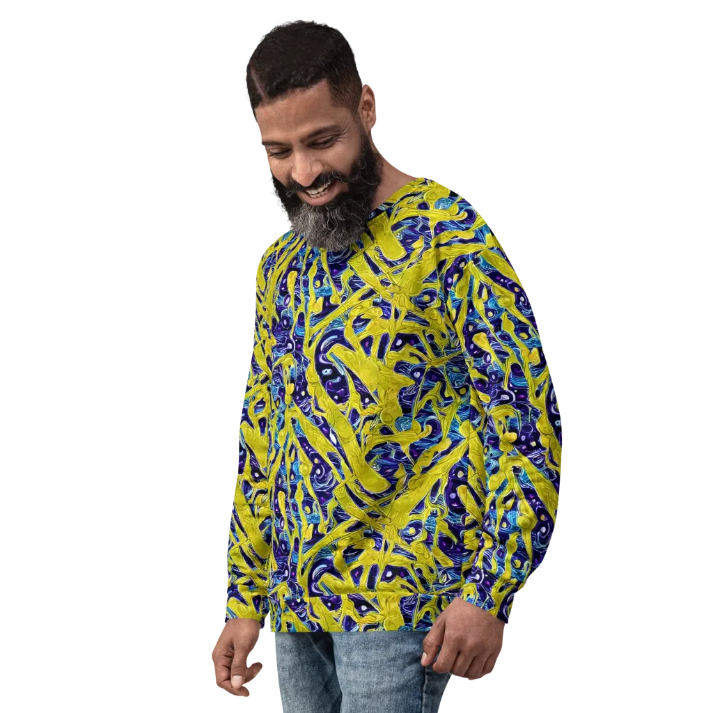 Liquid Sun on Sweatshirt — Left Front