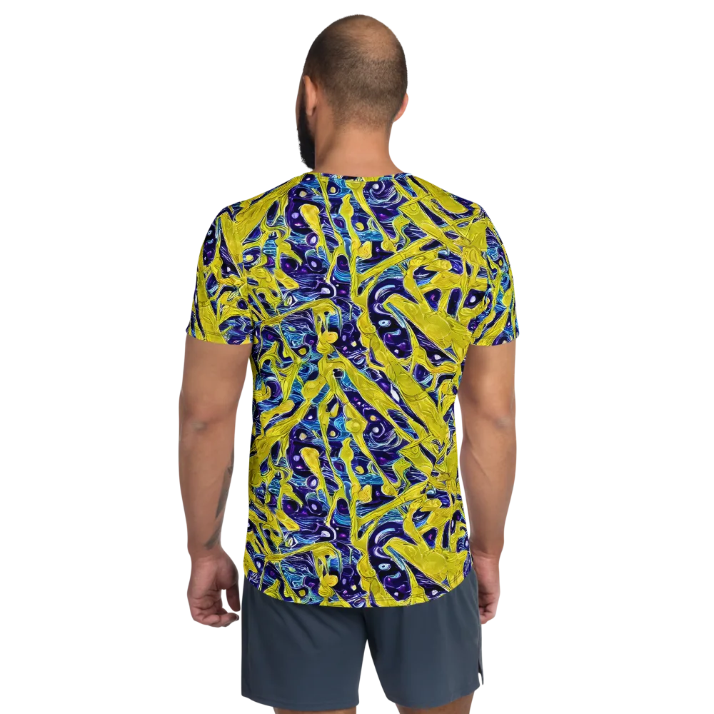 Liquid Sun on Men's Athletic T-Shirt — Back