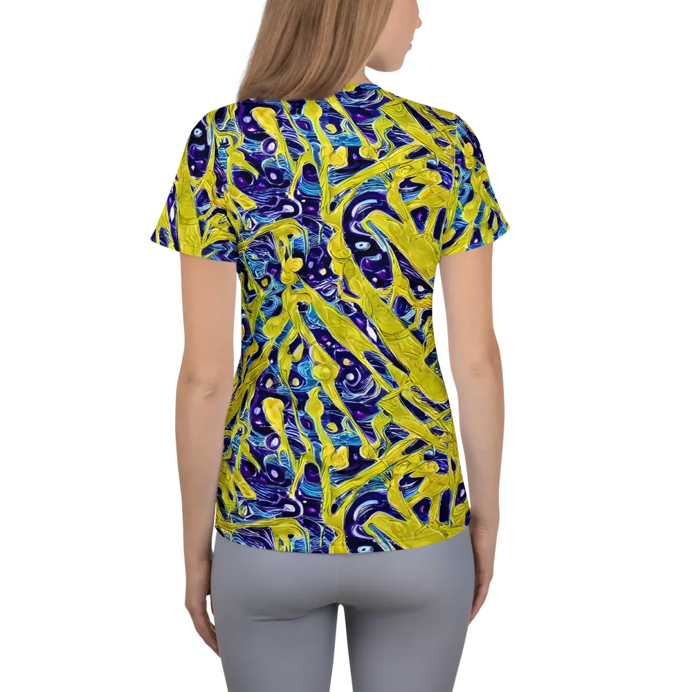 Liquid Sun on Women's Athletic T-Shirt — Back
