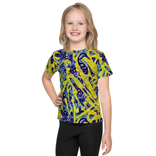 Liquid Sun on a Kids Crew Neck T-Shirt