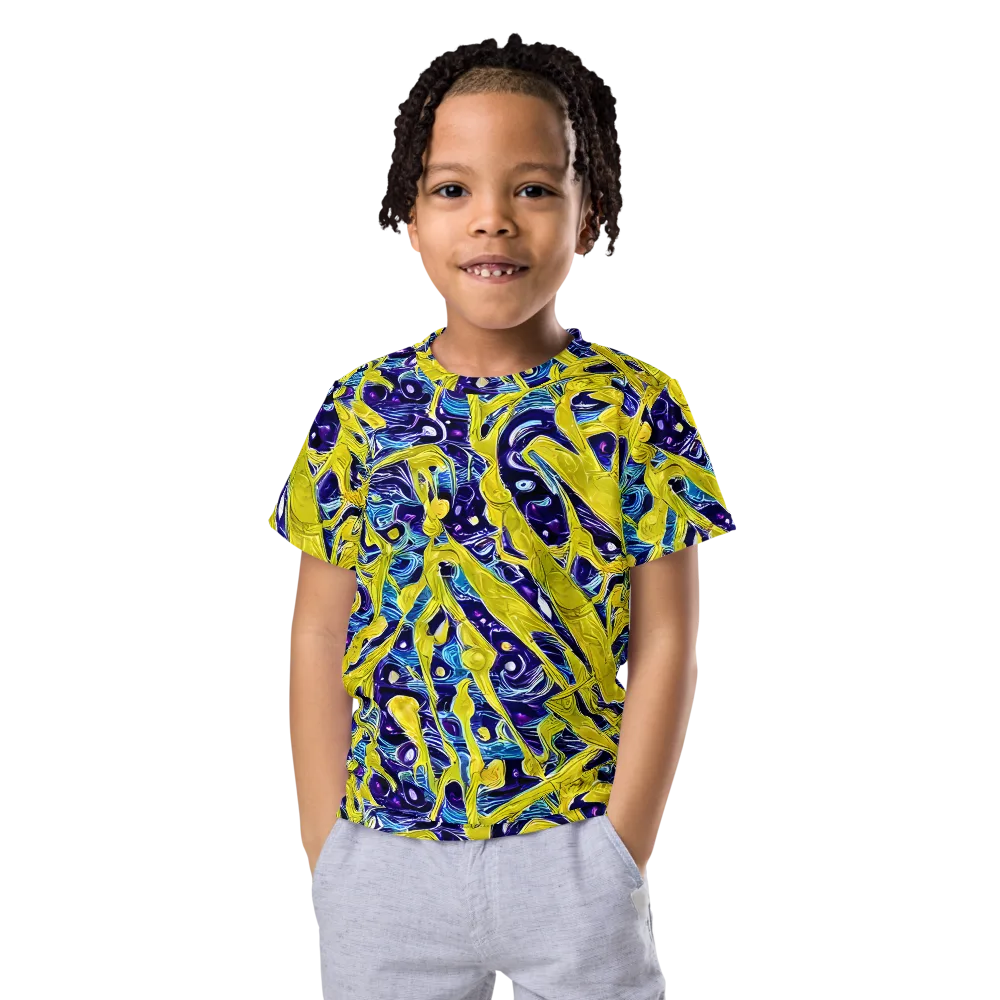 Liquid Sun on Kids Crew Neck T-Shirt — Front