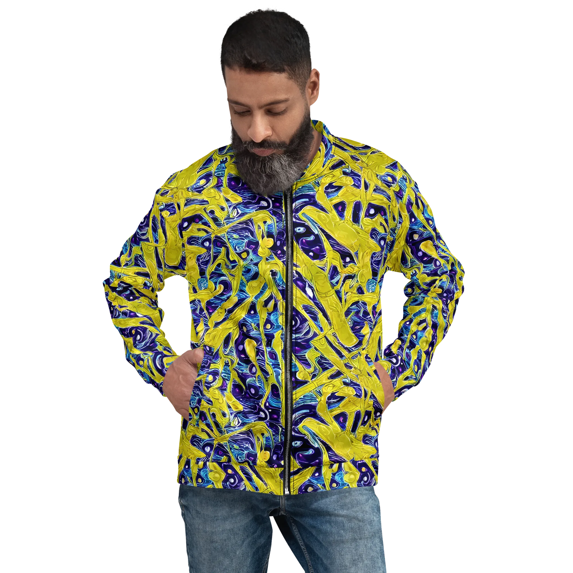 Liquid Sun on Bomber Jacket — Front