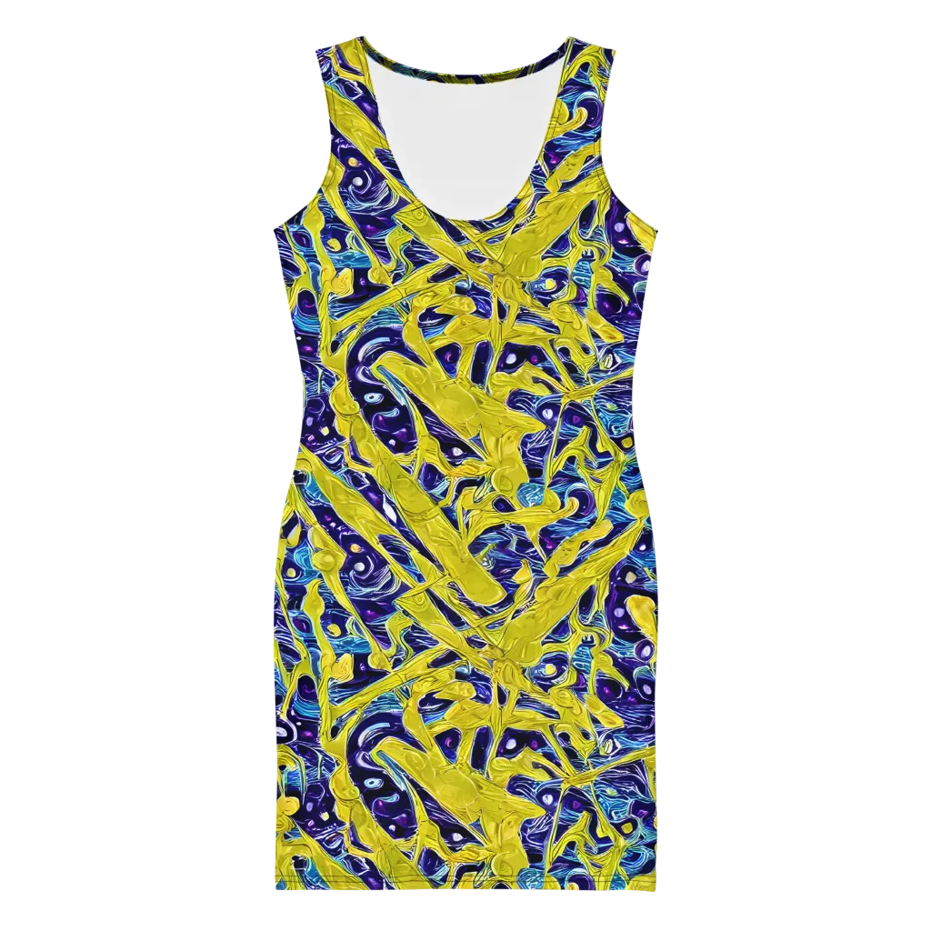 Liquid Sun on Bodycon Dress — Front