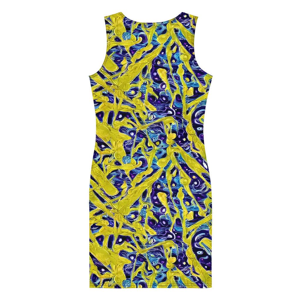 Liquid Sun on Bodycon Dress — Back