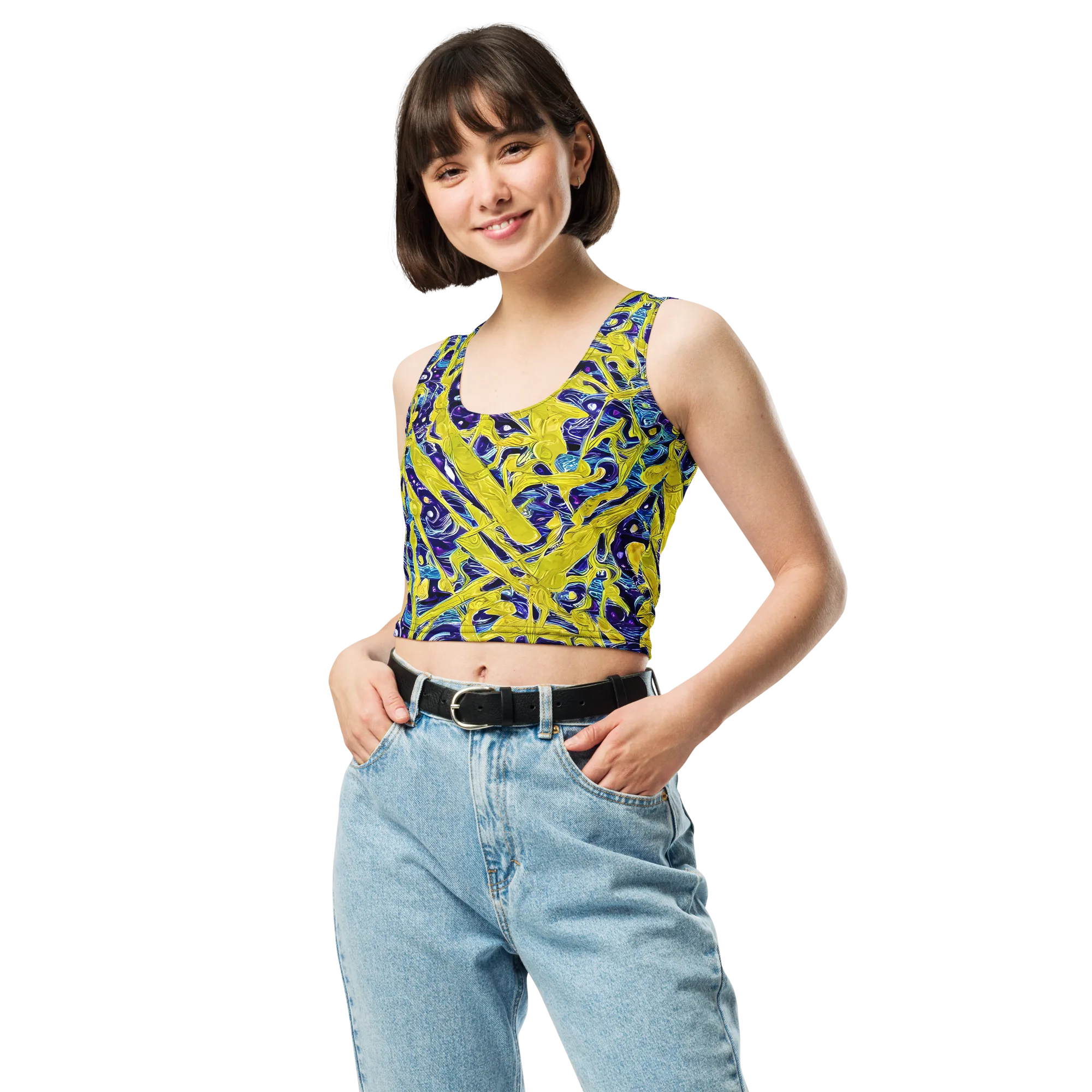 Liquid Sun on Crop Top — Front