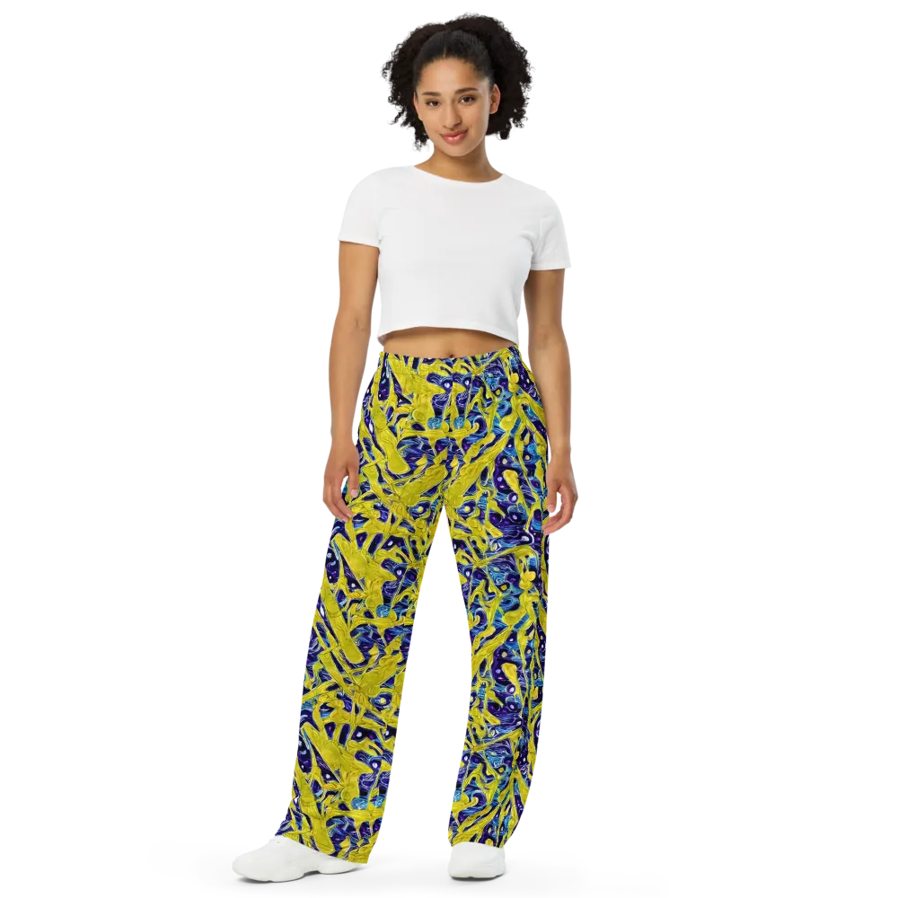Liquid Sun on Wide-Leg Pants — Front