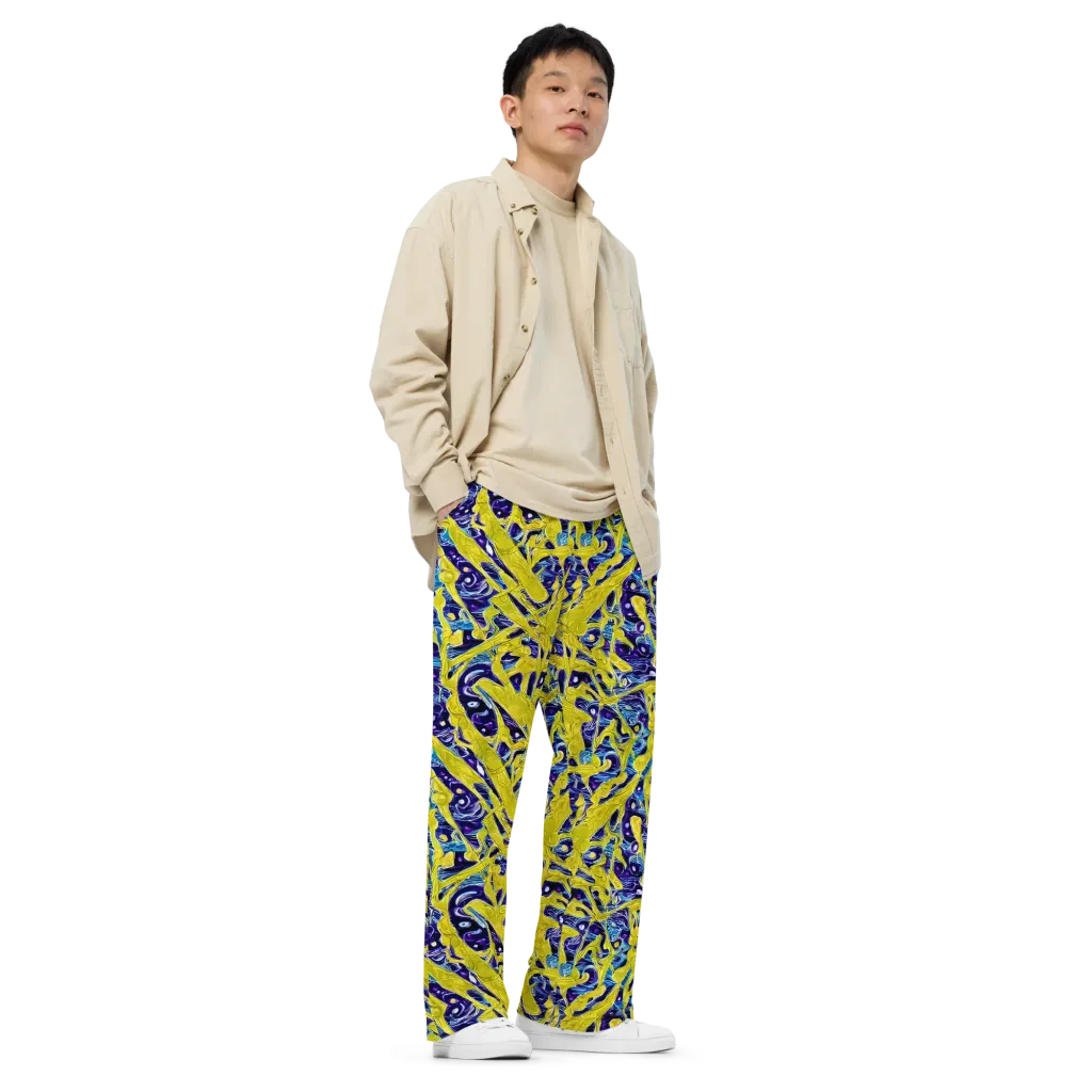 Liquid Sun on Wide-Leg Pants — Right Front