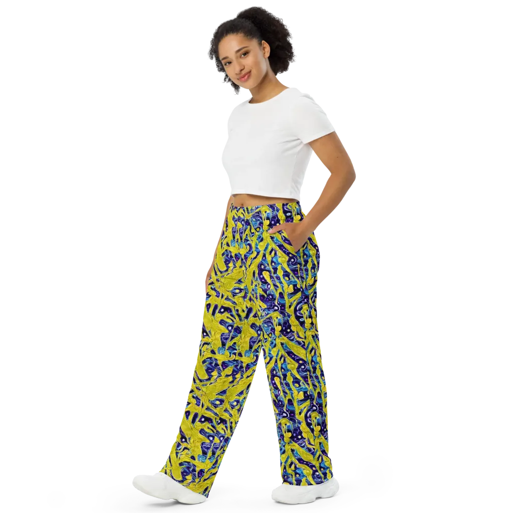 Liquid Sun on Wide-Leg Pants — Left Front