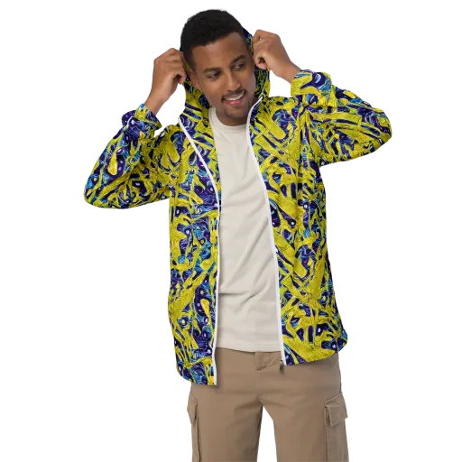Liquid Sun on a Men's Windbreaker