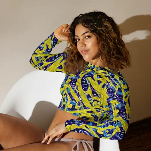 Liquid Sun on a Long Sleeve Crop Top