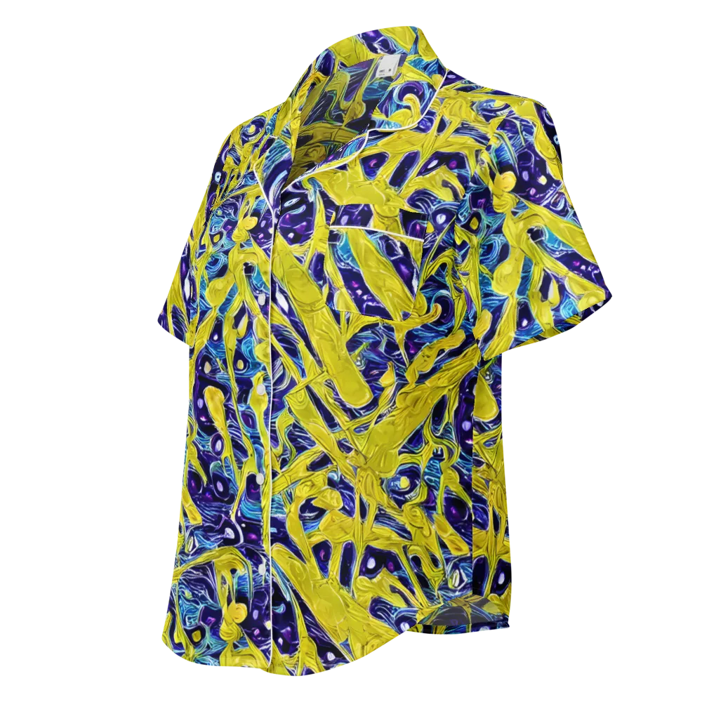 Liquid Sun on Women's Short Sleeve Pajama Top — Left Front