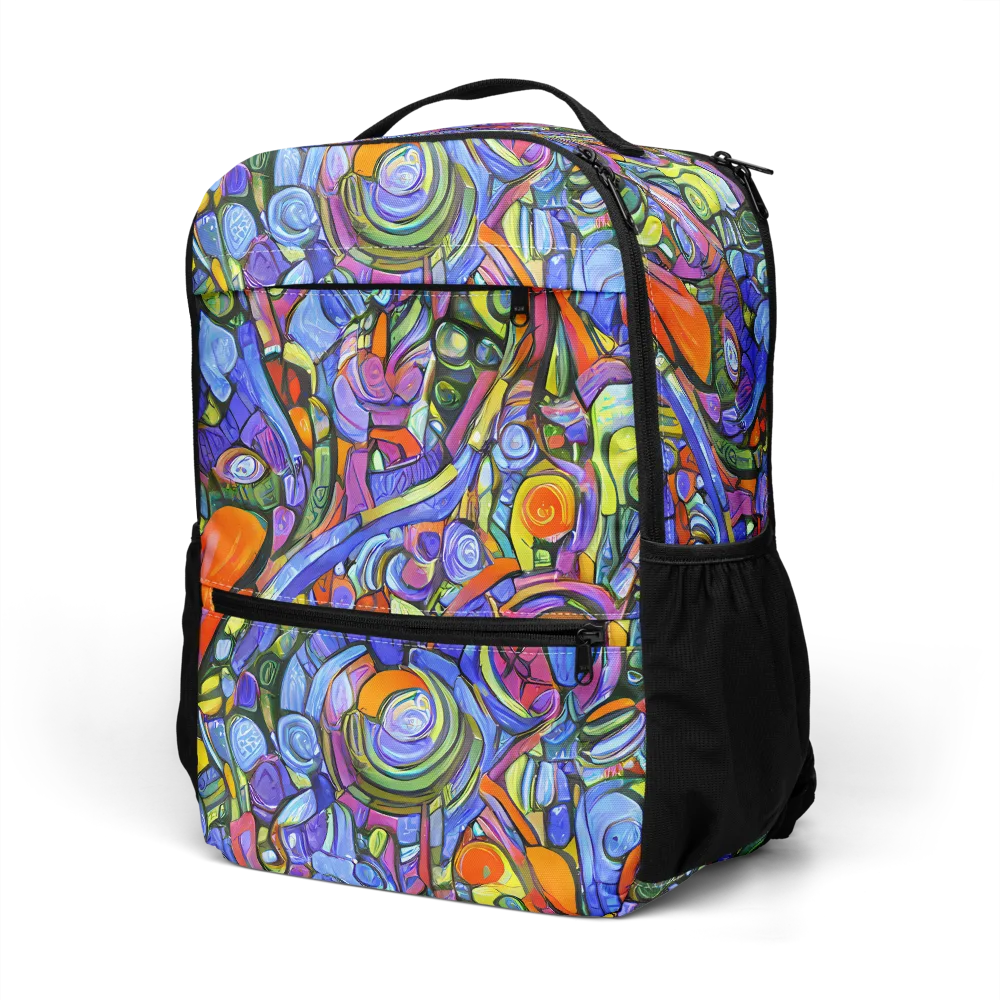 Kaleidoscope Voltage on Utility Backpack — Left Front