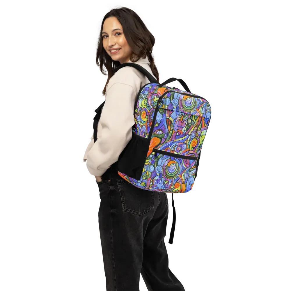 Kaleidoscope Voltage on Utility Backpack — Back