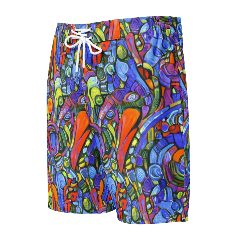 Kaleidoscope Voltage on Men's Board Shorts — Front