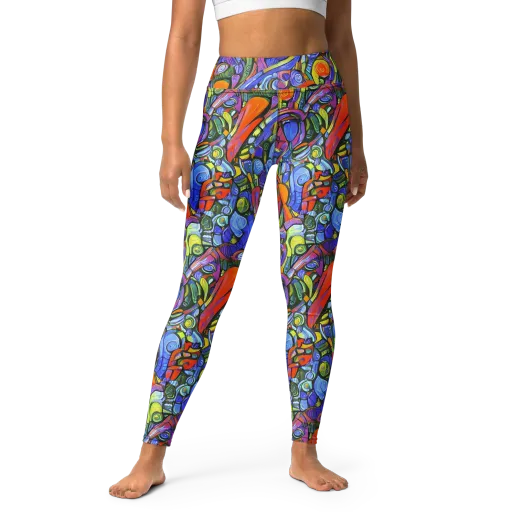 Kaleidoscope Voltage on a Yoga Leggings