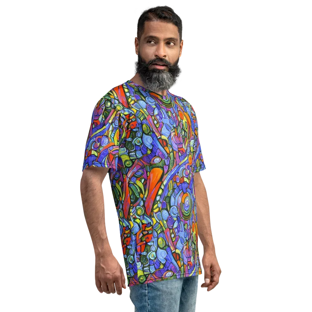 Kaleidoscope Voltage on Men's Crew Neck T-Shirt — Right