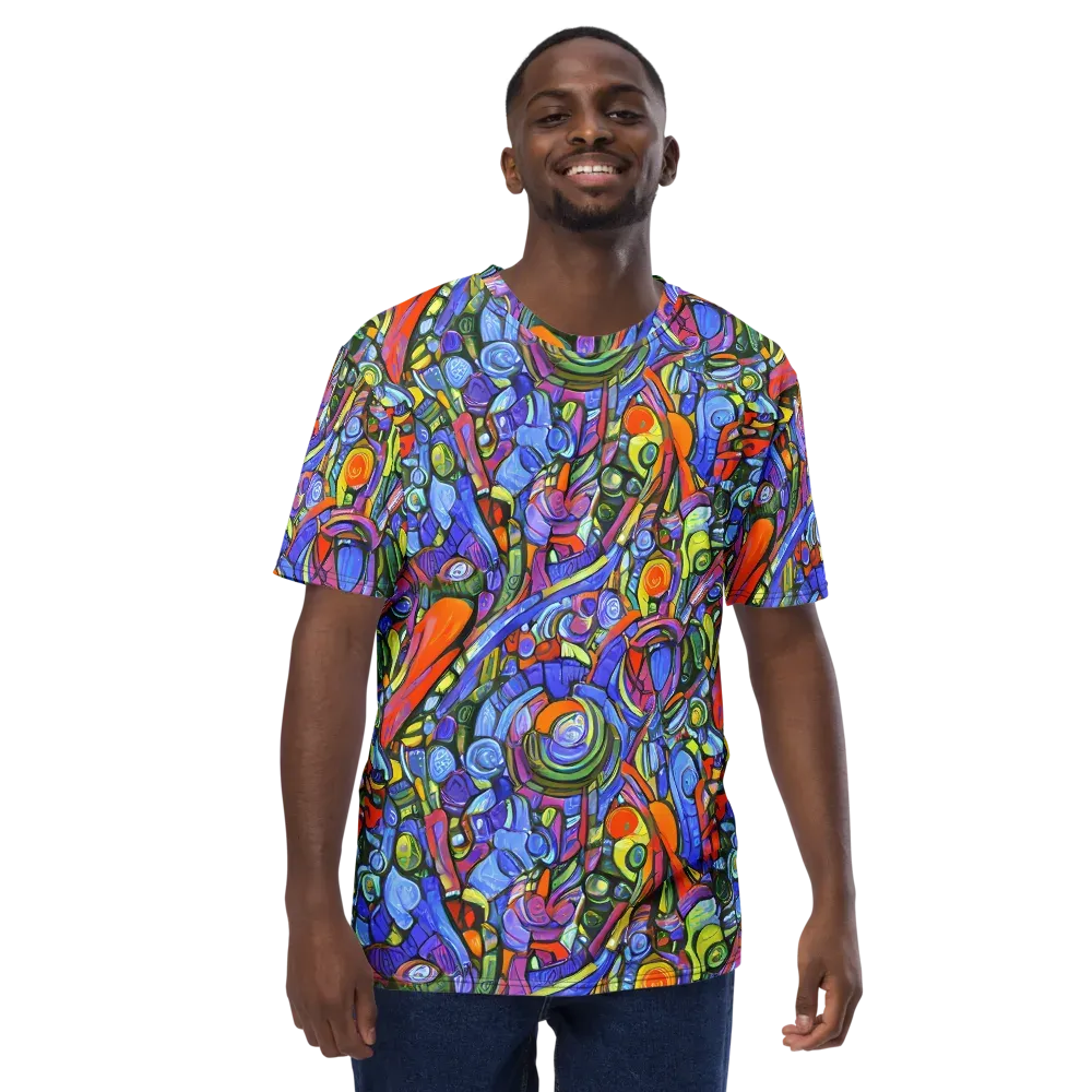 Kaleidoscope Voltage on Men's Crew Neck T-Shirt — Front