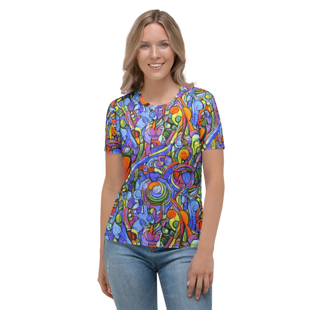 Kaleidoscope Voltage on Women's Crew Neck T-Shirt — Front
