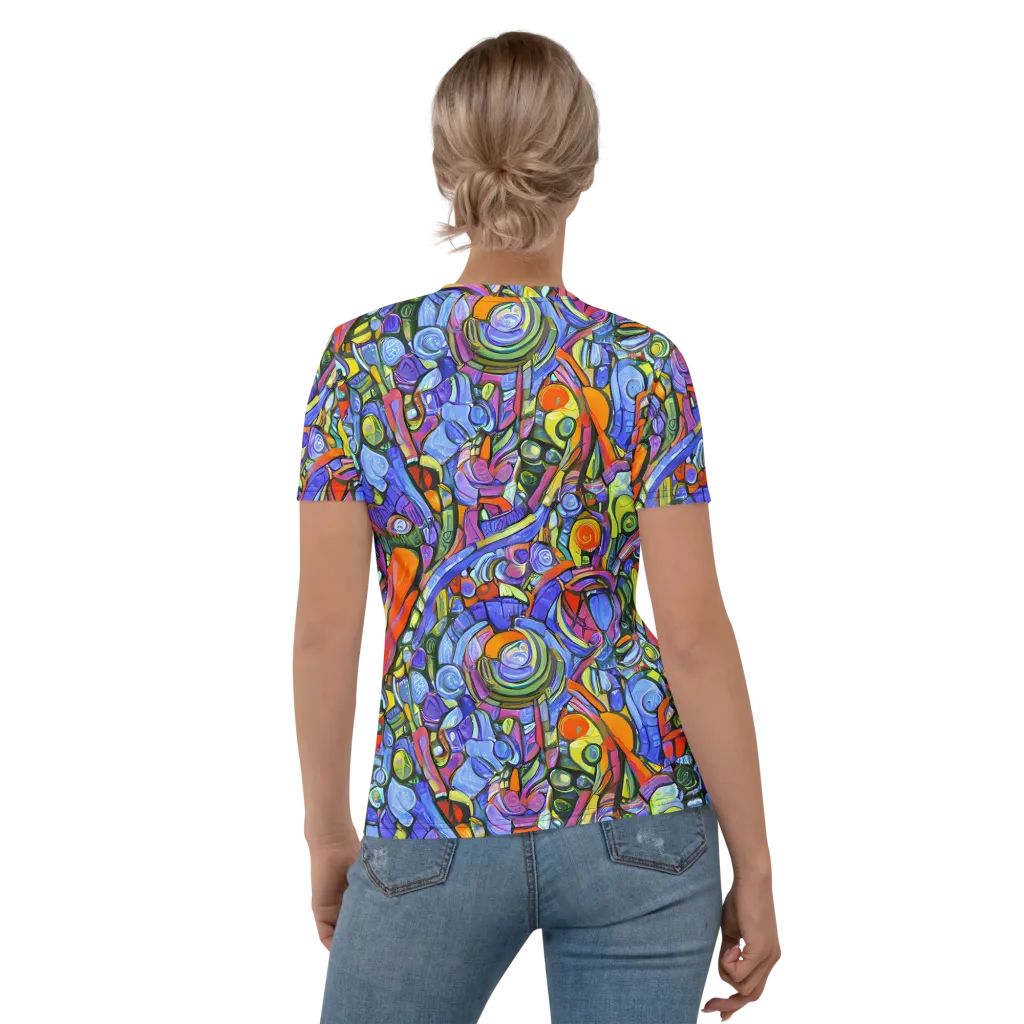 Kaleidoscope Voltage on Women's Crew Neck T-Shirt — Back