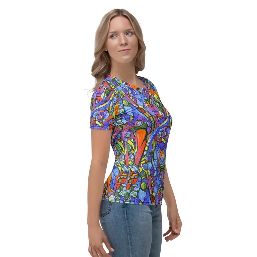 Kaleidoscope Voltage on Women's Crew Neck T-Shirt — Right