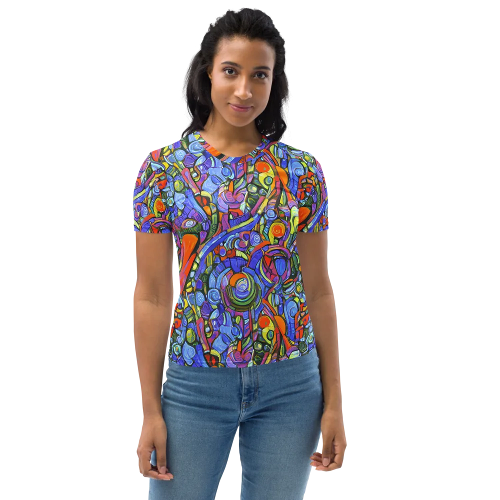 Kaleidoscope Voltage on Women's Crew Neck T-Shirt — Front