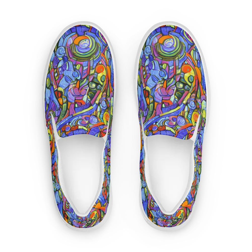 Kaleidoscope Voltage on Women's Slip-On Canvas Shoes — Front