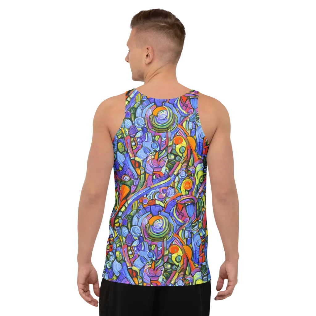 Kaleidoscope Voltage on Men's Tank Top — Back
