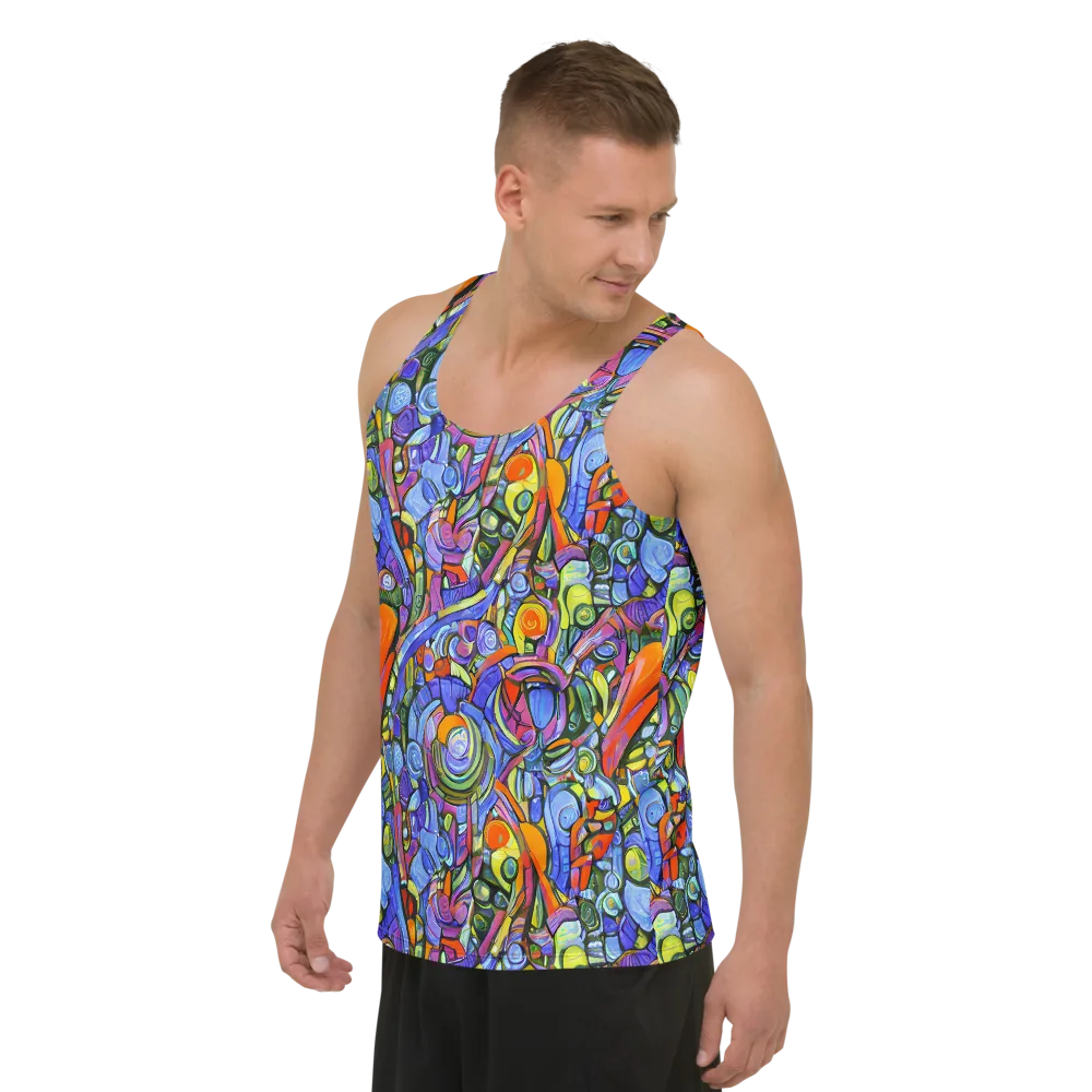 Kaleidoscope Voltage on Men's Tank Top — Left Front