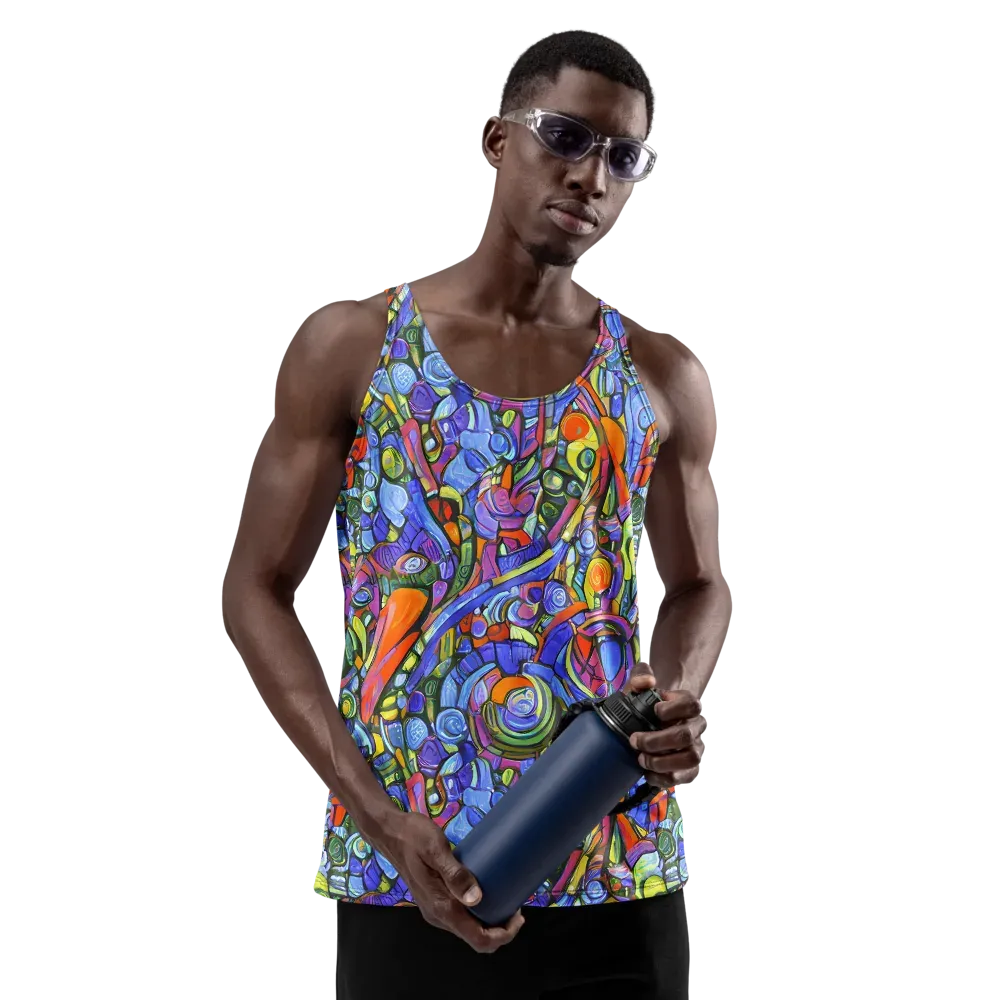 Kaleidoscope Voltage on Men's Tank Top — Front
