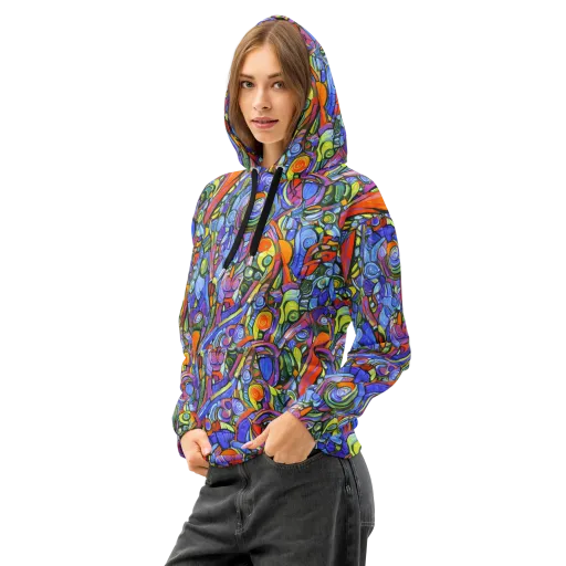 Kaleidoscope Voltage on a Cotton Hoodie