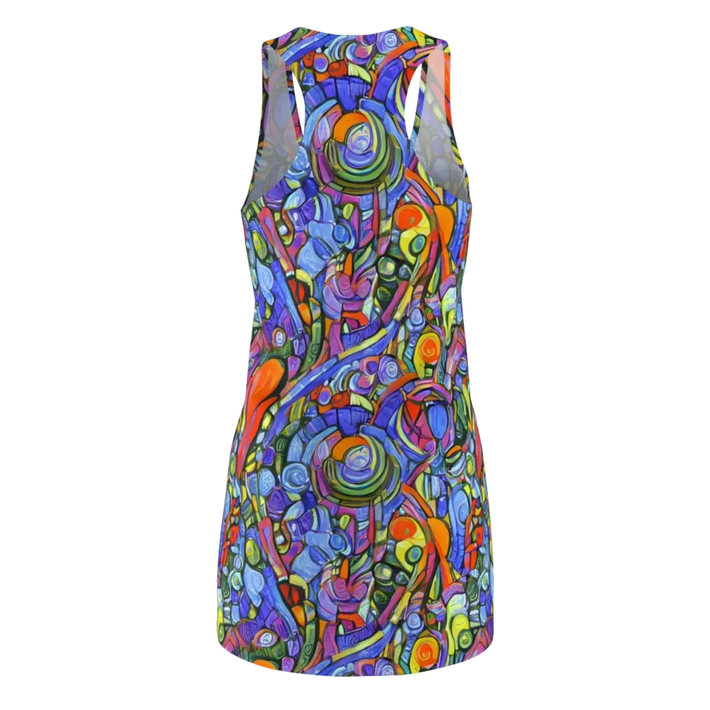 Kaleidoscope Voltage on Racerback Dress — Back