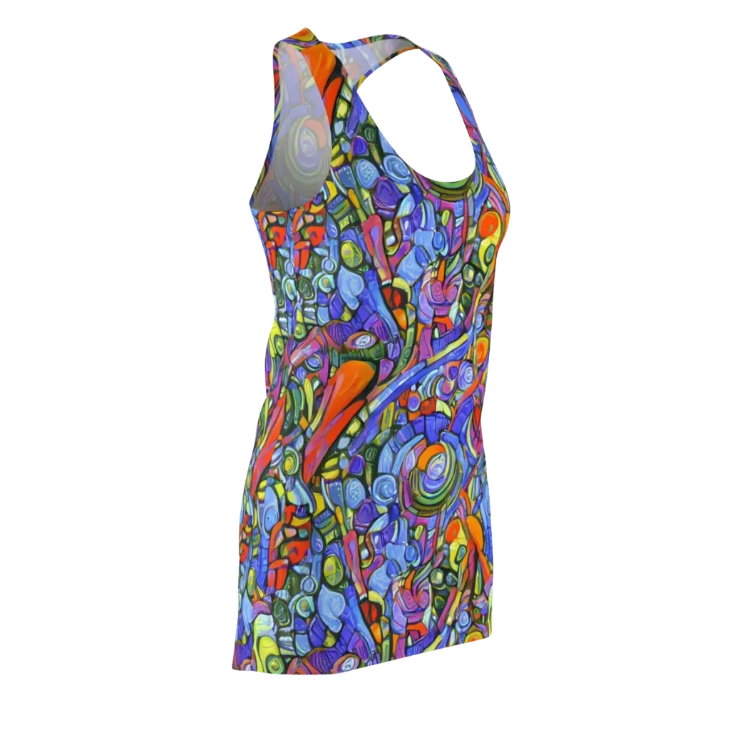 Kaleidoscope Voltage on Racerback Dress — Front Side