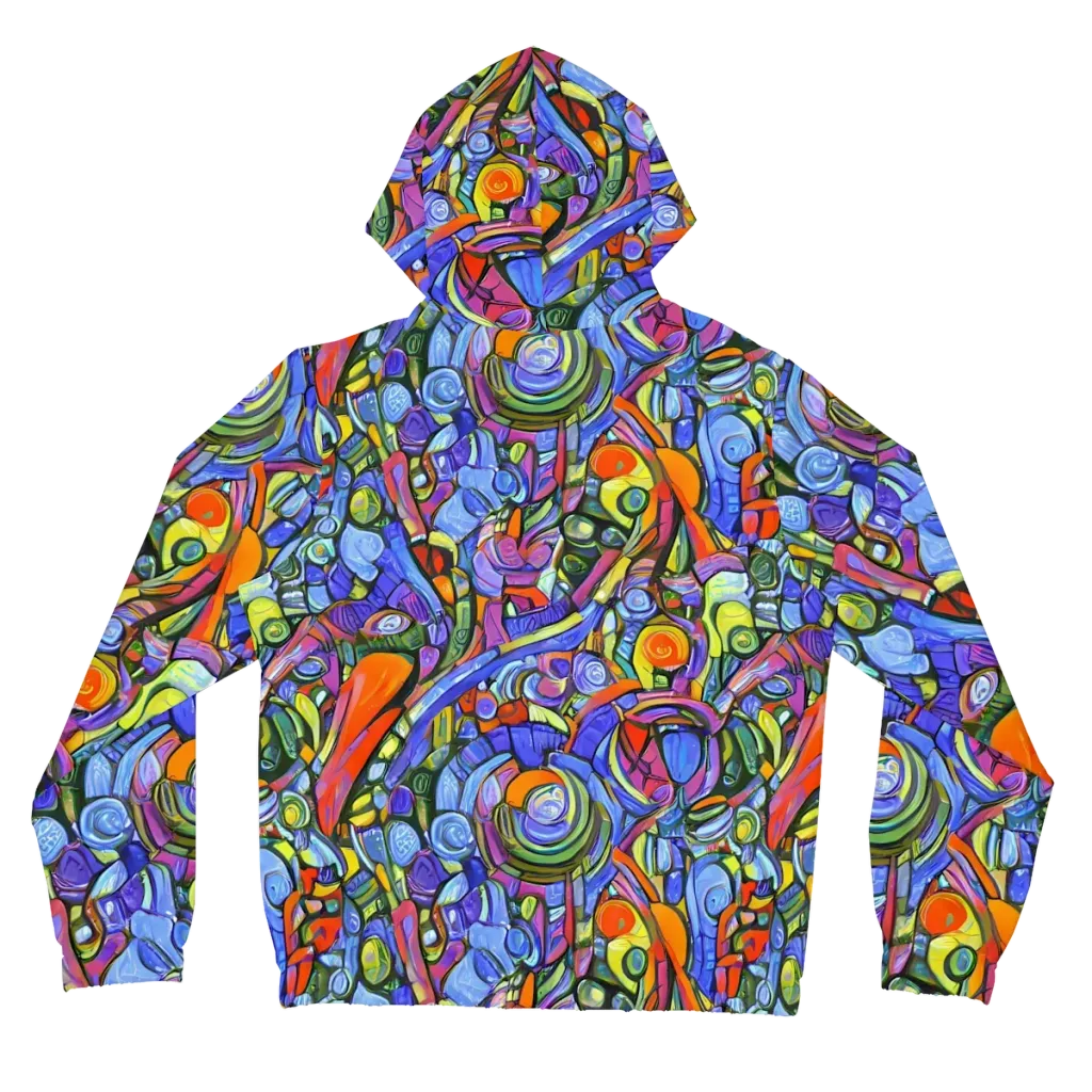 Kaleidoscope Voltage on Women's Full-Zip Hoodie — Back