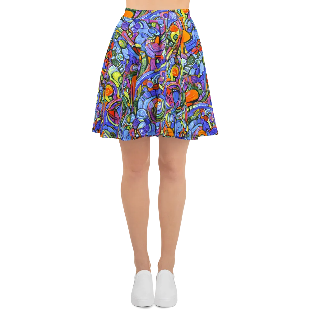 Kaleidoscope Voltage on Skater Skirt — Front