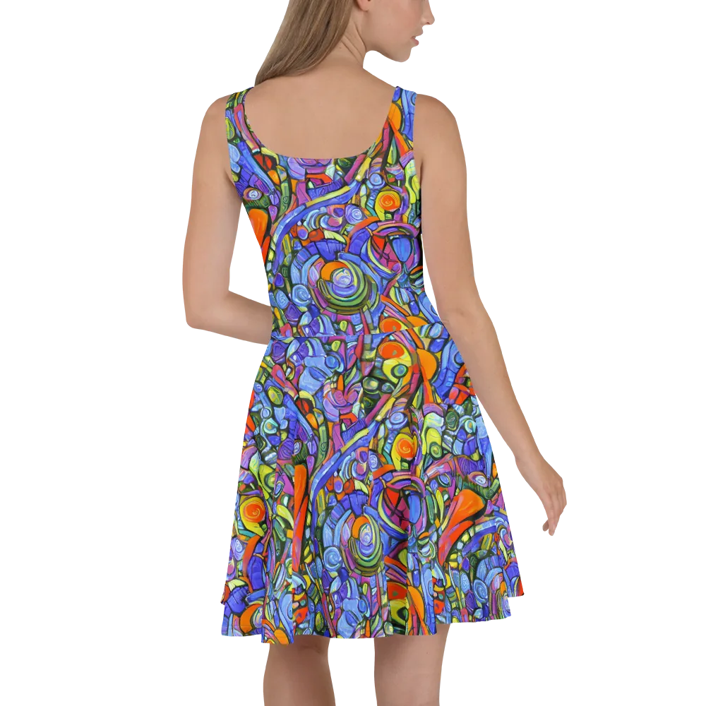 Kaleidoscope Voltage on Skater Dress — Back
