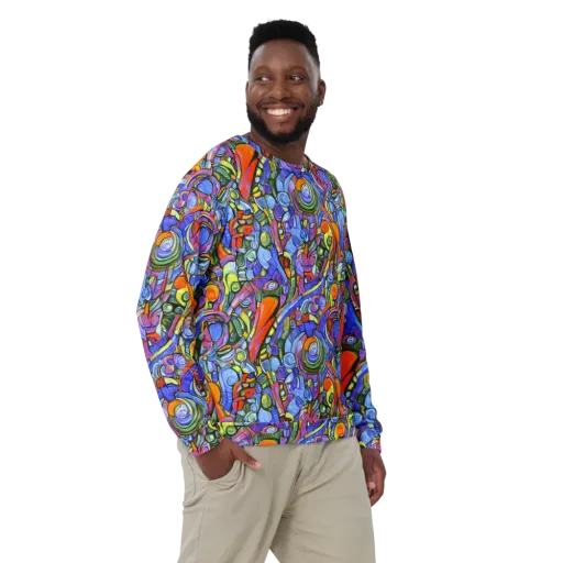 Kaleidoscope Voltage on a Sweatshirt