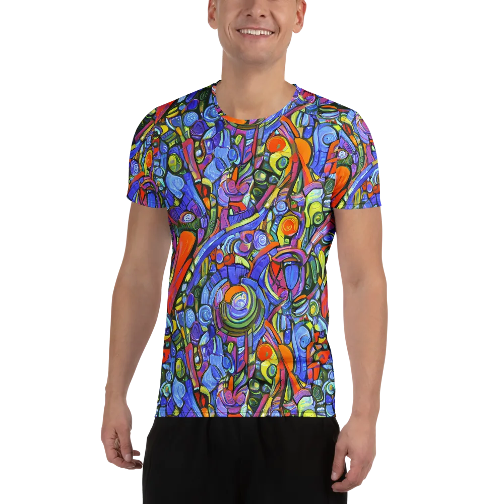 Kaleidoscope Voltage on Men's Athletic T-Shirt — Front