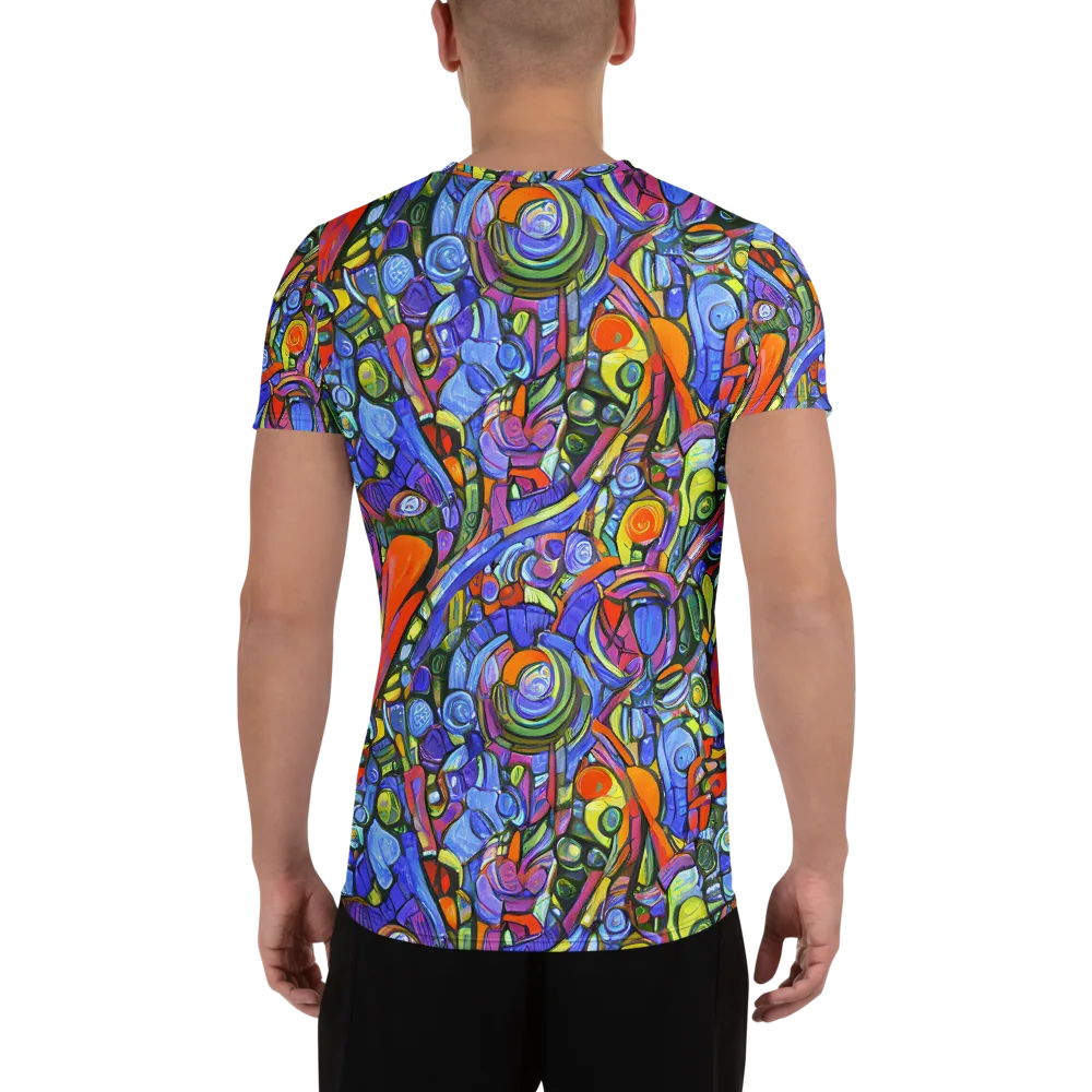 Kaleidoscope Voltage on Men's Athletic T-Shirt — Back
