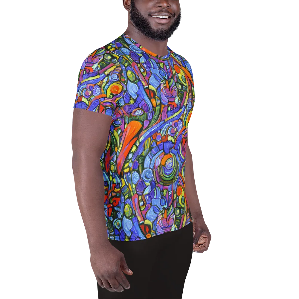 Kaleidoscope Voltage on Men's Athletic T-Shirt — Right