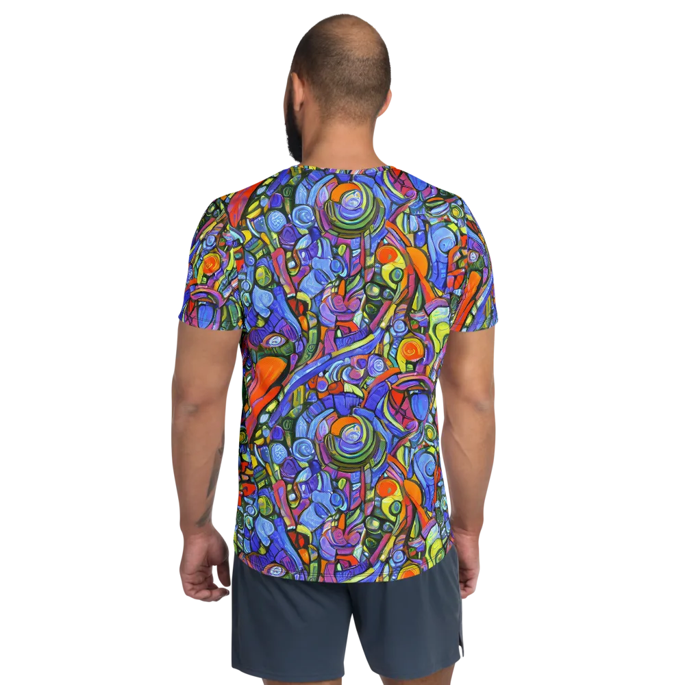 Kaleidoscope Voltage on Men's Athletic T-Shirt — Back