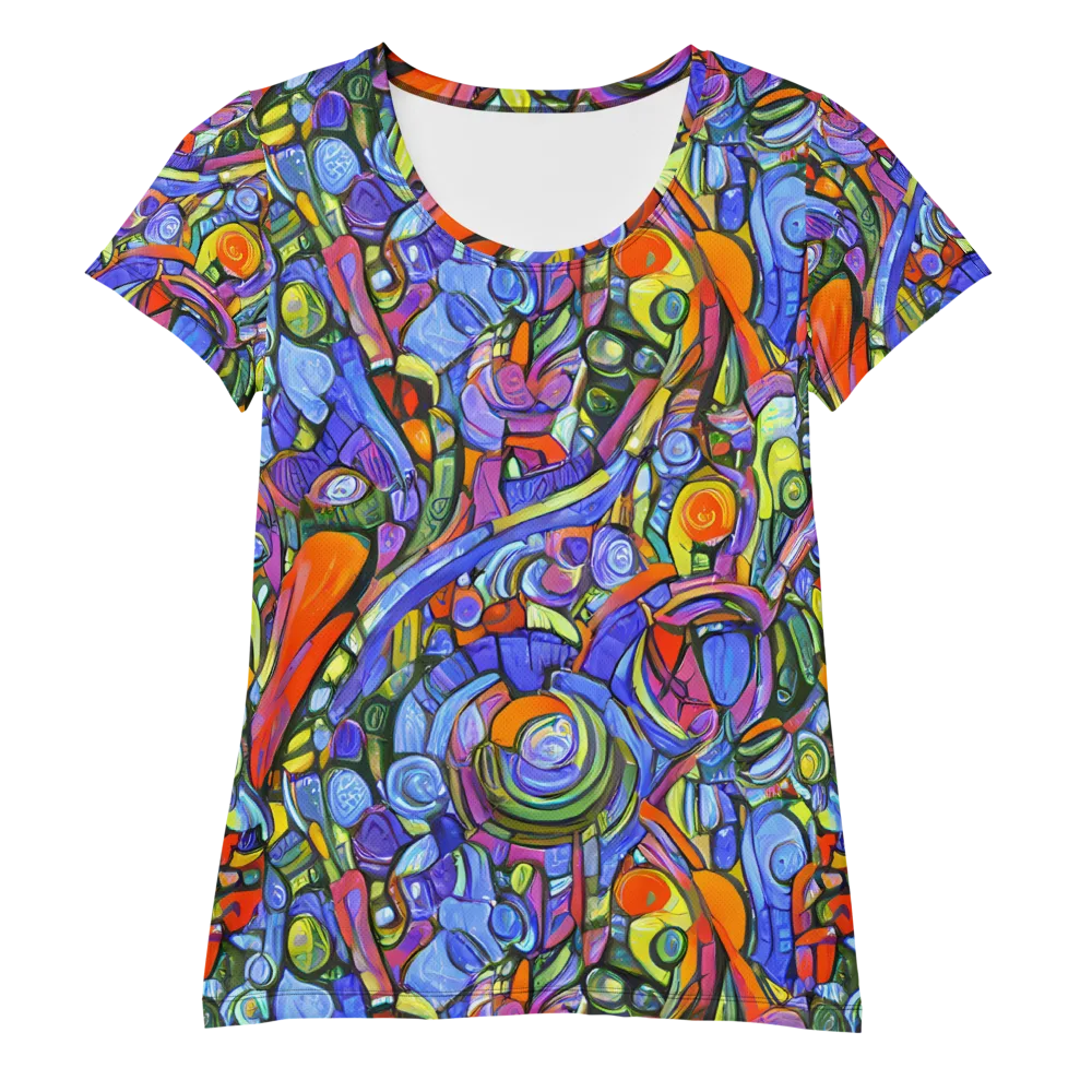 Kaleidoscope Voltage on Women's Athletic T-Shirt — Front