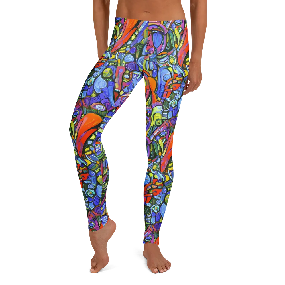 Kaleidoscope Voltage on Leggings — Front