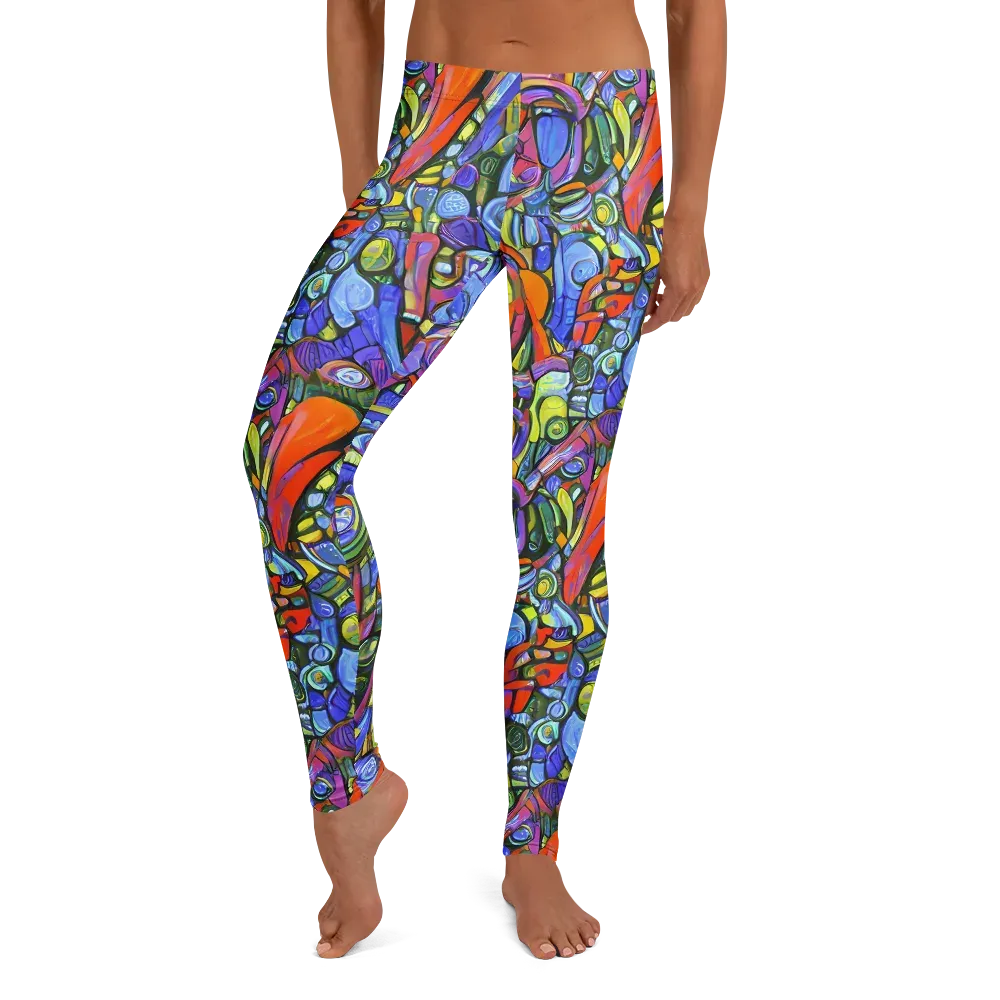 Kaleidoscope Voltage on Leggings — Front