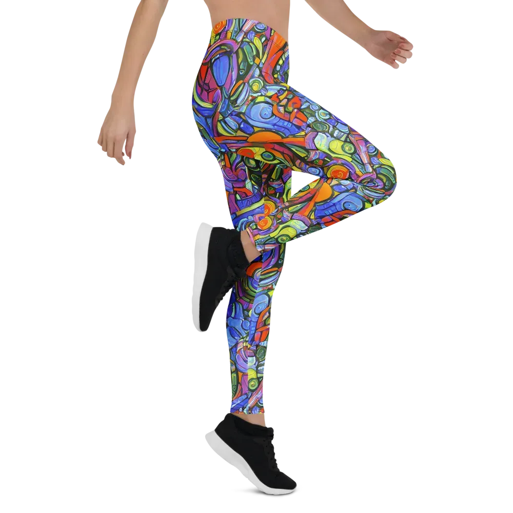 Kaleidoscope Voltage on Leggings — Right