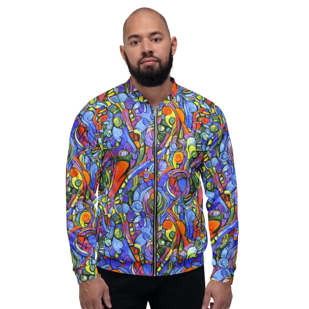 Kaleidoscope Voltage on Bomber Jacket — Front